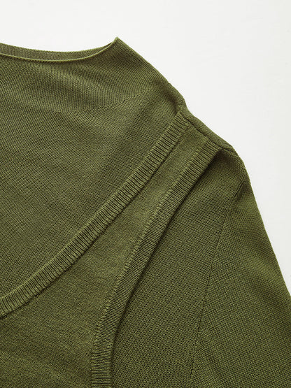 2 in 1 Long Sleeve Knit Top