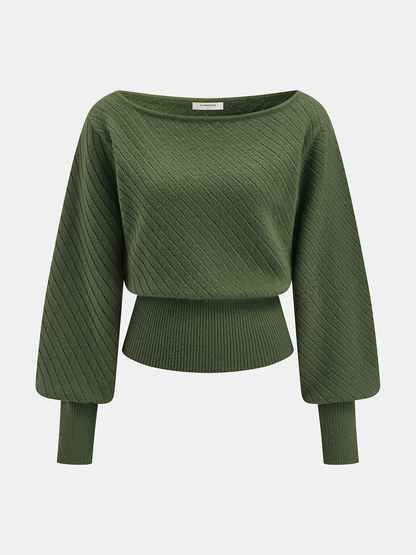 Ribbed Knit Cropped Sweater