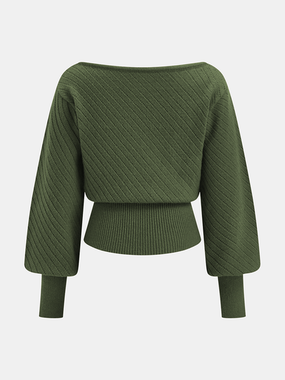 Ribbed Knit Cropped Sweater