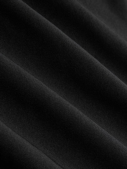 Faux Leather-Trim Wide-Leg Pants