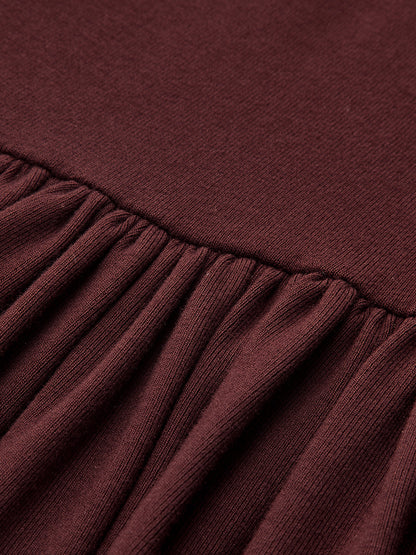 Ruched A-Line Midi Skirt