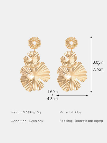 Petal-Inspired Layered Earrings