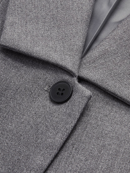 Detachable Waist Belt Lapel Tailored Blazer