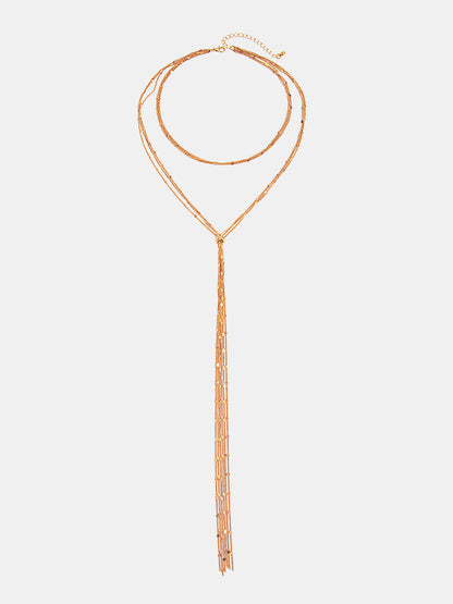Layered Back Drop Lariat Necklace