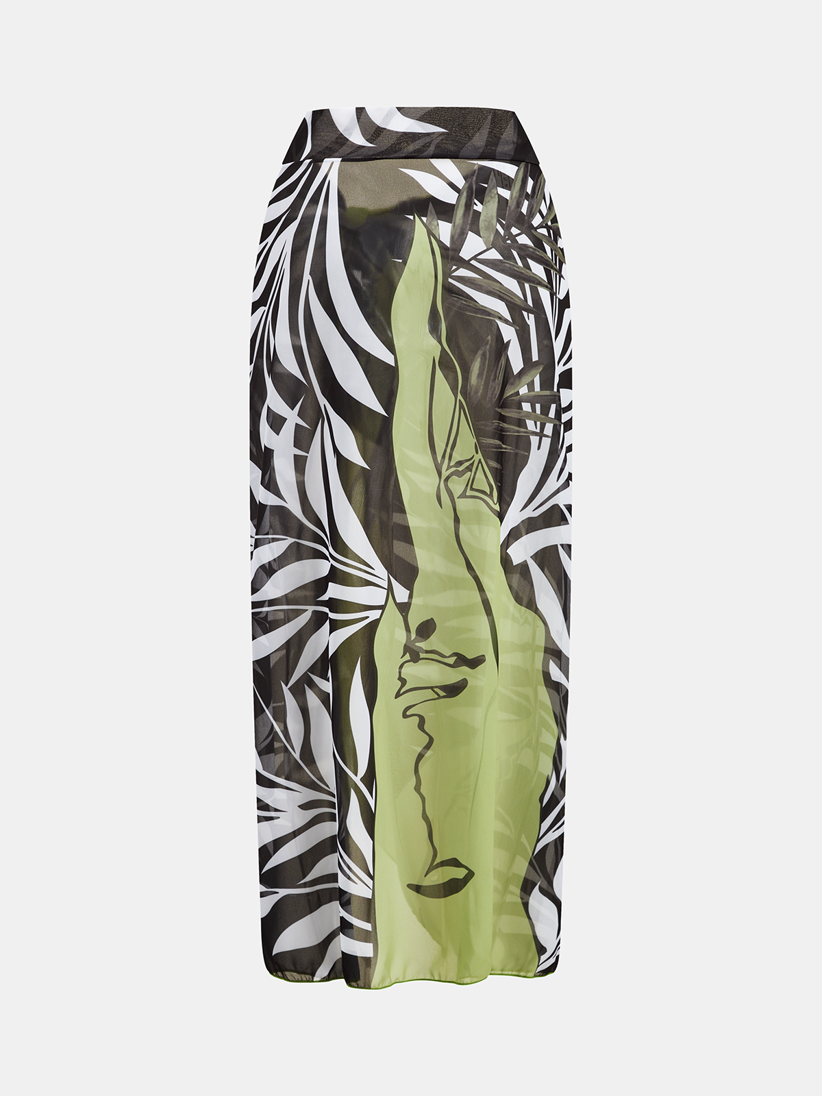 One-Shoulder Cutout Swimsuit & Sarong Set