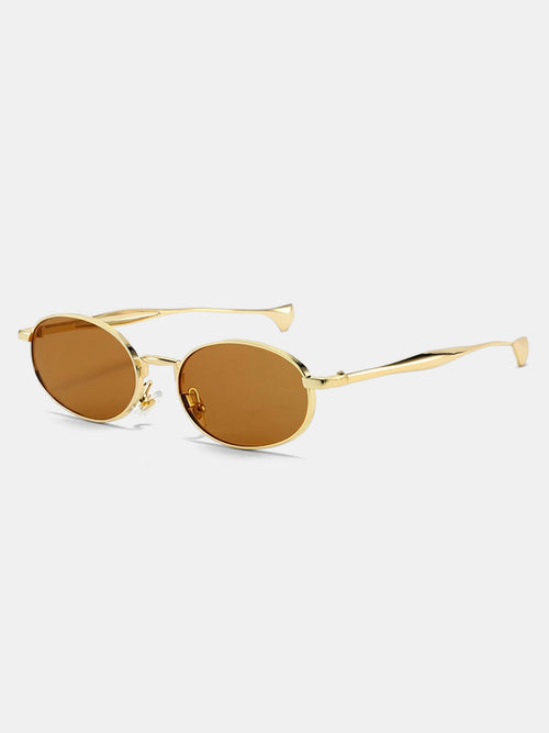 Retro Oval Metal Sunglasses