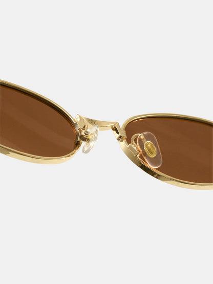 Retro Oval Metal Sunglasses