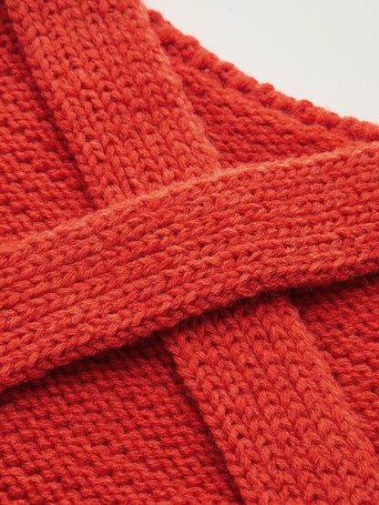 Crisscross Back Cropped Knitted Tank Top
