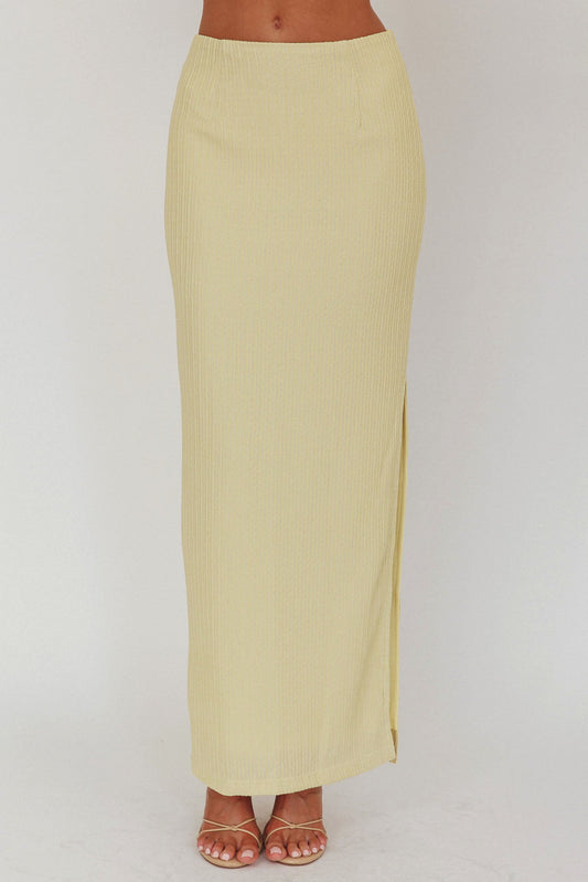 Always Ready Side Split Maxi Skirt Sage